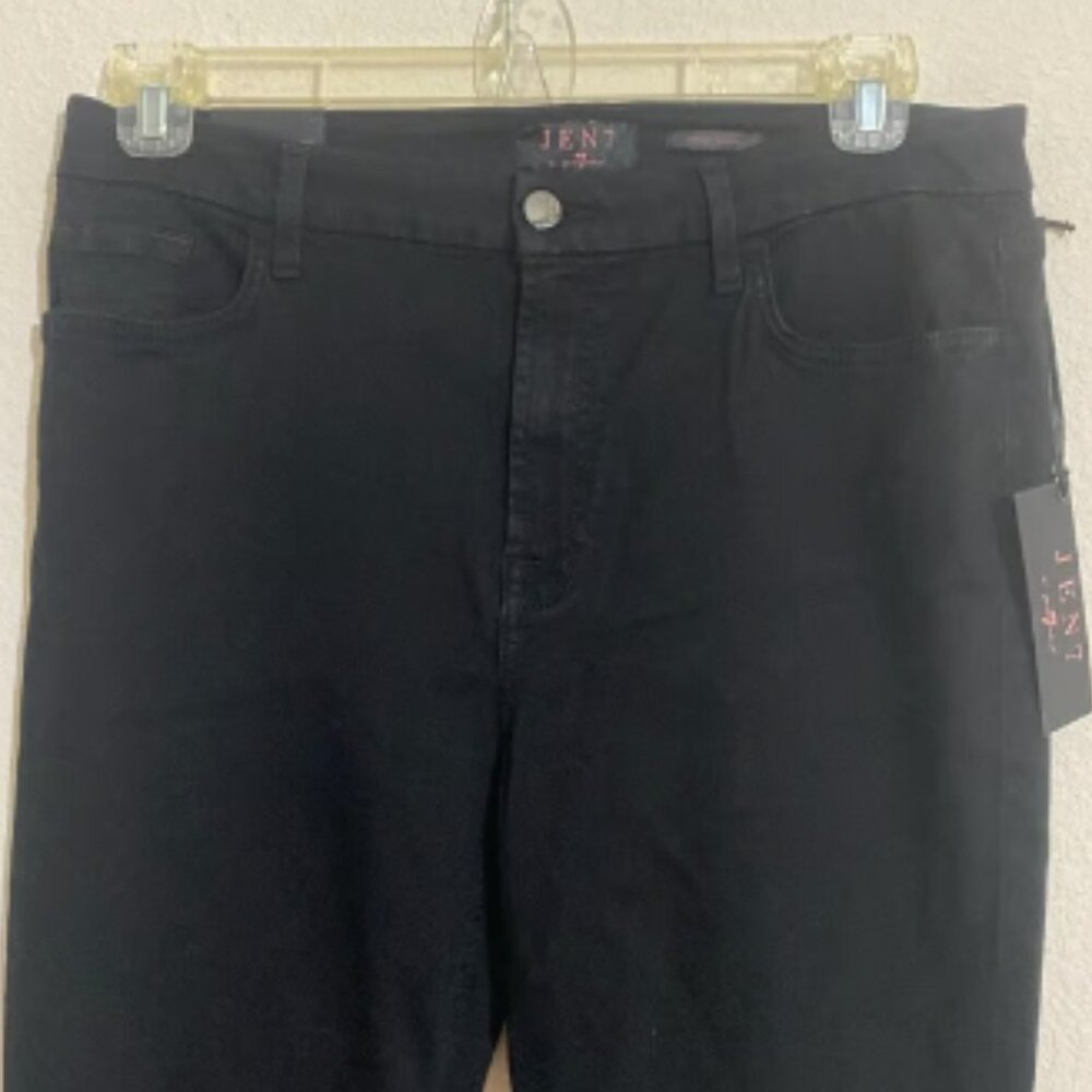 JEN7 by 7 FOR ALL MANKIND Ankle Skinny Black Jean Pants Women's Size 14